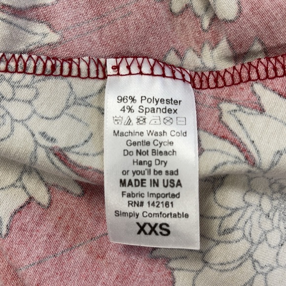 LuLaRoe New XXS Red Floral Carly Dress NWT - Picture 8 of 9